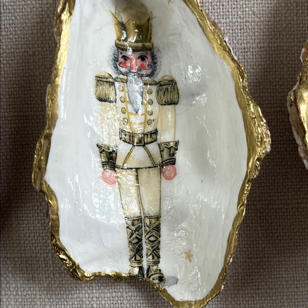 3 Gold and White Nutcracker Ornaments Set - Picture 3 of 4
